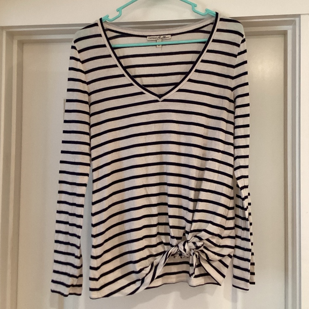 Blue and White Striped Express Long Sleeve